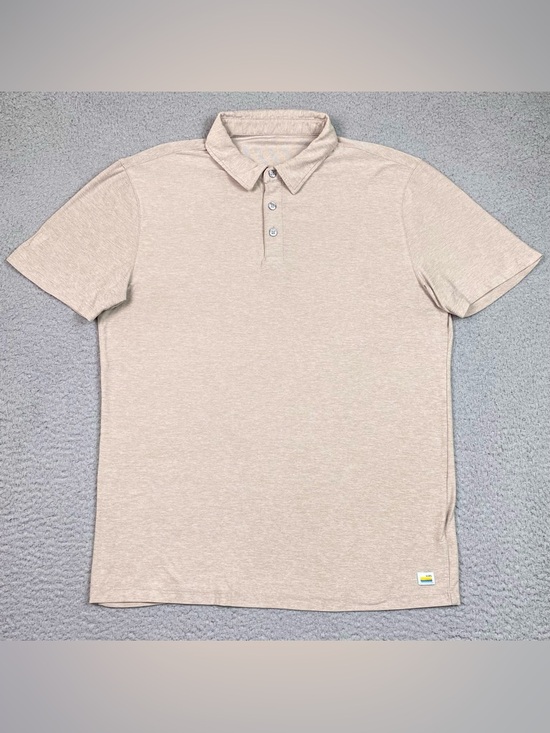 Vuori Other - Vuori Strato Tech Polo Shirt Men's Size M Beige Short Sleeve Stretch Medium EUC